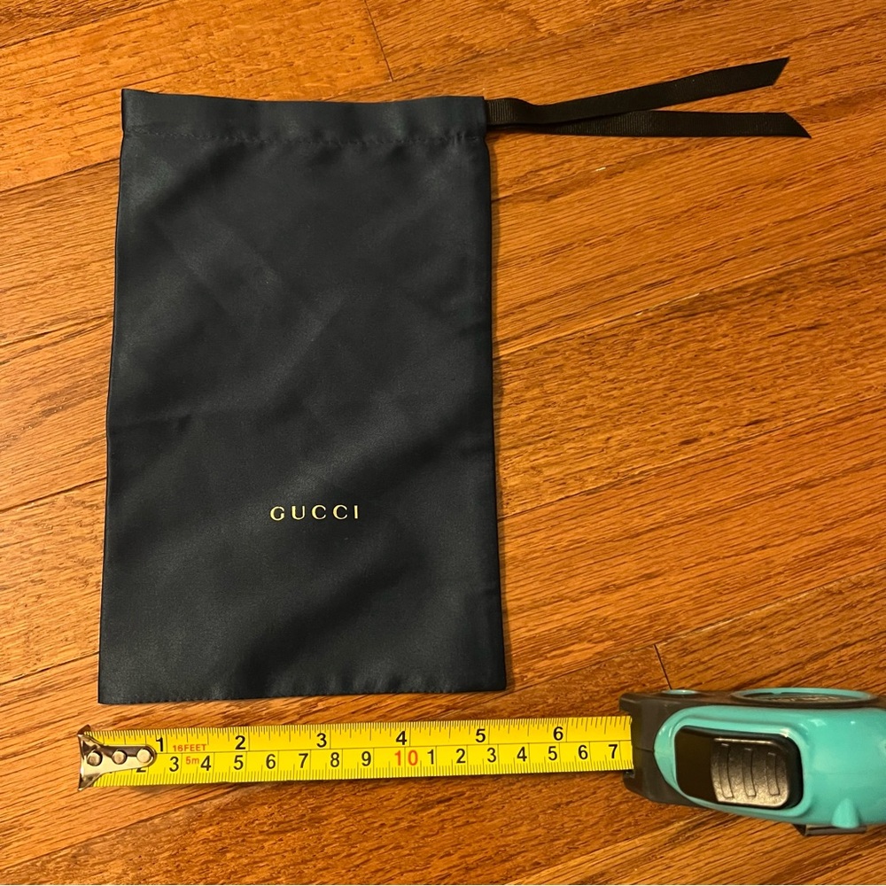 Gucci navy blue satin dust cover bag for shoe purse wallet accessories